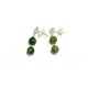 Moss Green Drop Agate Earrings